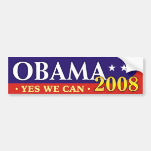 オバマ2008年- Yes私達はできます! バンパーステッカー