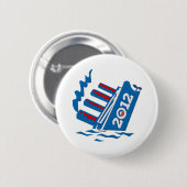 オバマ2012の船の沈降 缶バッジ (正面&裏面)