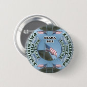 オバマ2012は大統領を再選しますButton 缶バッジ (正面&裏面)