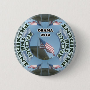 オバマ2012は大統領を再選しますButton 缶バッジ