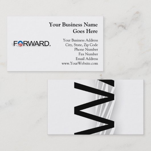 オバマ2012年のために進めて下さい 名刺 (正面/裏面)