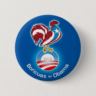 オバマ2012年のためのBoricuas 缶バッジ
