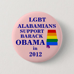 オバマ2012年のためのLGBTのAlabamians 缶バッジ