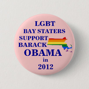 オバマ2012年のためのLGBT湾Staters 缶バッジ