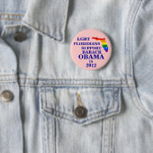 オバマ2012年のためのLGBT Floridians 缶バッジ (インサイチュ)