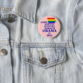 オバマ2012年のためのLGBT Iowans 缶バッジ (インサイチュ)