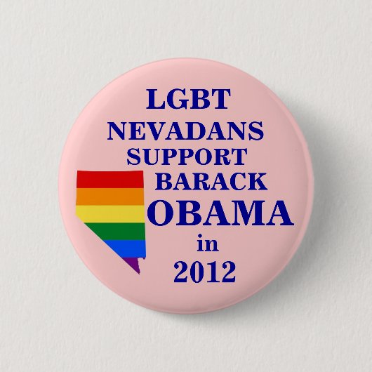 オバマ2012年のためのLGBT Nevadans 缶バッジ (正面)