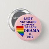 オバマ2012年のためのLGBT Nevadans 缶バッジ (正面&裏面)