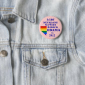 オバマ2012年のためのLGBT Nevadans 缶バッジ (インサイチュ)