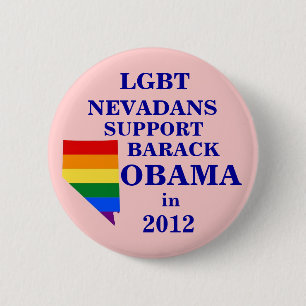 オバマ2012年のためのLGBT Nevadans 缶バッジ