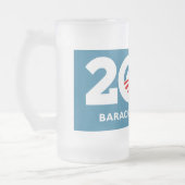 オバマ2012年 フロストグラスビールジョッキ (左)