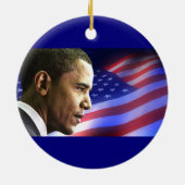 オバマ2012年- Yes私達は…再度できます! 愛国心が強いOrnam セラミックオーナメント (裏面)