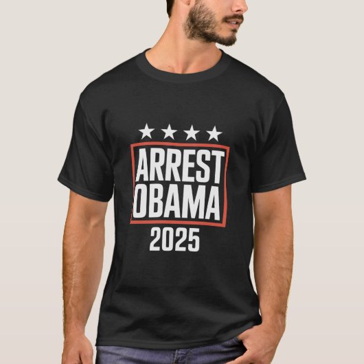 オバマ2025逮捕 Tシャツ (正面)