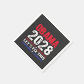 オバマ2028この民主主義の選挙を修正しようアメリカ スタンダードカクテルナプキン (角)