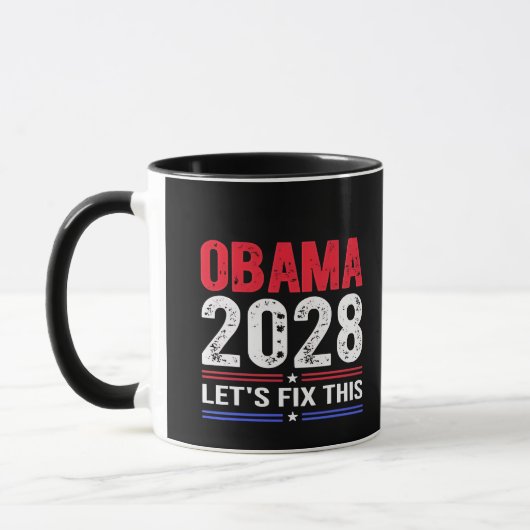 オバマ2028この民主主義の選挙を修正しようアメリカ マグカップ (左)