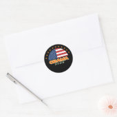オバマ2028アメリカ国旗の希望 ラウンドシール (封筒)