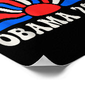 オバマ2028レトロヴィンテージ米国国旗の愛国的な抗議 ポスター (角)