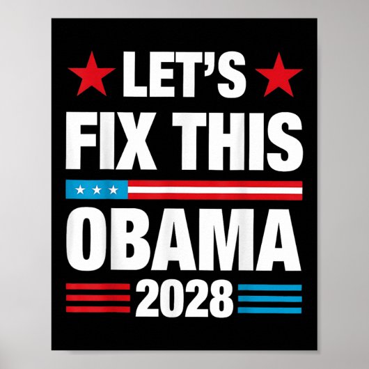 オバマ2028年米国国旗2028年大統領向けオバマ ポスター (正面)