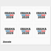 オバマ2028米国の民主主義の選挙 スクエアシール (シート)