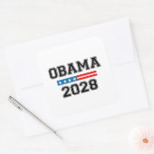オバマ2028米国の民主主義の選挙 スクエアシール (封筒)