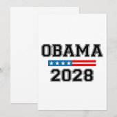 オバマ2028米国の民主主義の選挙 招待状 (正面/裏面)