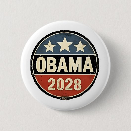 オバマ2028米国の選挙政治 缶バッジ (正面)