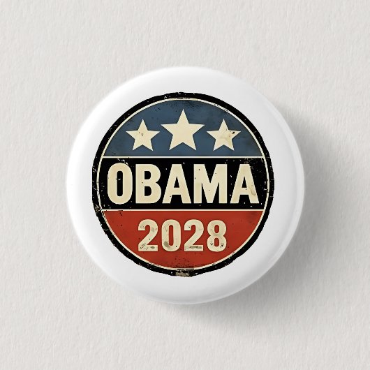 オバマ2028米国の選挙政治 缶バッジ (正面)
