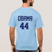 オバマ44のスポーツのジャージーのTシャツ Tシャツ (裏面)