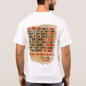 オバマ44 -者の大統領声のスピーチ Tシャツ (裏面)