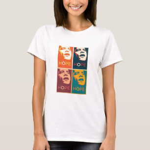オバマ4-Pixのティー Tシャツ