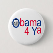 オバマ4 Ya 缶バッジ (正面)