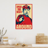 オバマ – あなたの富を広のまわりにめる： OHPポスター ポスター (キッチン)