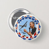 オバマ: ちょうど別の無人機の風邪のキラー 缶バッジ (正面&裏面)