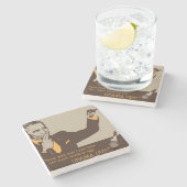 "オバマ"の大理石のコースター ストーンコースター (横)