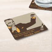 "オバマ"の正方形のコースター スクエアペーパーコースター (アングル)