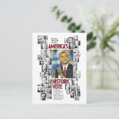 オバマ:アメリカの歴史的な投票はがき ポストカード (スタンド正面)