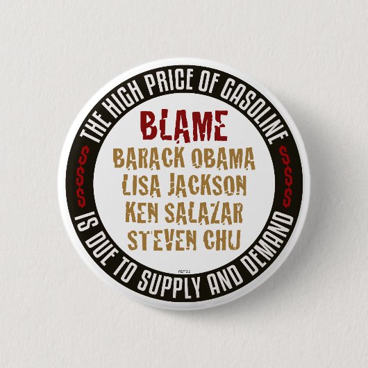 オバマ・ガソリン 缶バッジ (正面)