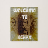 オバマ・コラージュとのケニアへようこそ ジグソーパズル (縦)