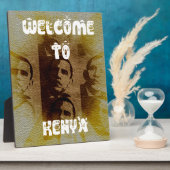 オバマ・コラージュとのケニアへようこそ フォトプラーク (側面)