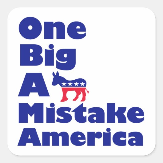 オバマ・ステッカー スクエアシール (正面)