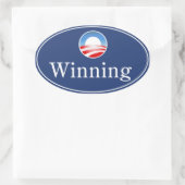 オバマ・ステッカー 楕円形シール (バッグ)