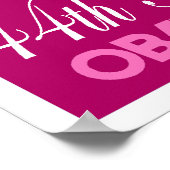 オバマ・ダーク・ピンク第44代大統領ポスター ポスター (角)