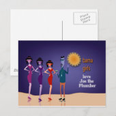 オバマ・バハマの女の子は配管工ジョーを好き ポストカード (正面/裏面)