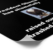 オバマ・バルド・イーグル大統領の写真ポスターの恥 ポスター (角)