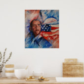 オバマ：ビジョンの擬人化 – キャンバス印刷 ポスター (キッチン)