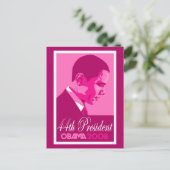 オバマ・ピンク第44代大統領ポストカード3 ポストカード (スタンド正面)