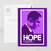 オバマ・ホープ・パープル ポストカード (正面/裏面)