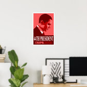 オバマ・レッド第44代大統領ポスター3 ポスター (ホームオフィス)
