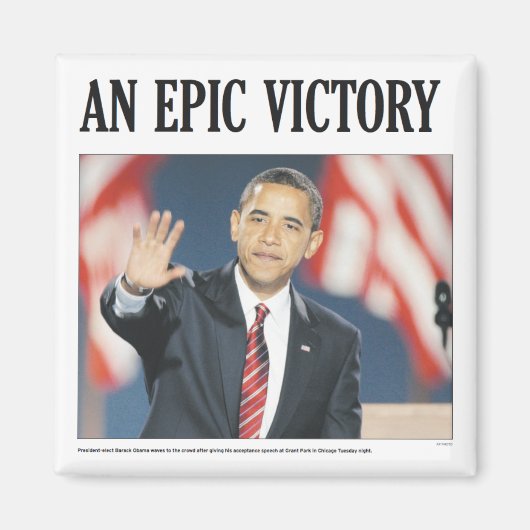 オバマ：壮大な勝利の磁石 マグネット (正面)
