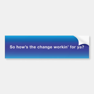 オバマ-変更のworkinがいかにあるかそう バンパーステッカー